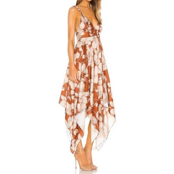 Alexis Floral Maxi Dress in Rust and White - Picture 2 of 11